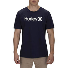 Load image into Gallery viewer, Summer New Men's Hurley Letter Print Round Neck Short Punk Sleeve T-shirt Black White